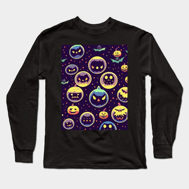 Crow halloween pumpkin Long Sleeve T-Shirt by ComicsFactory